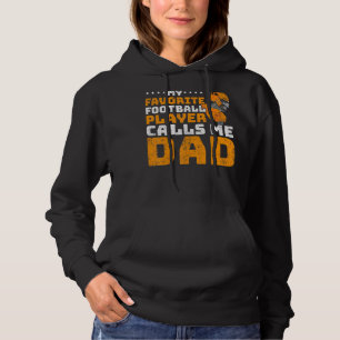 Mens Mein Football-Spieler nennt mich Vater Footba Hoodie
