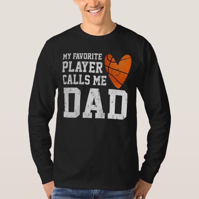 Mens Mein Lieblings-Basketball-Spieler nennt mich  T-Shirt (Vorderseite)