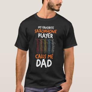Mens Mein Lieblings-Saxophone-Spieler nennt mich V T-Shirt