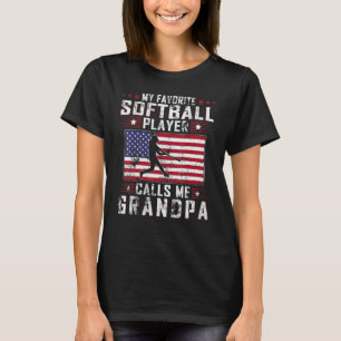 Mens mein Lieblings-Softball-Spieler nennt mich Op T-Shirt