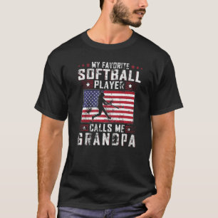 Mens mein Lieblings-Softball-Spieler nennt mich Op T-Shirt