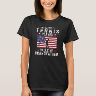Mens Mein Lieblings-Tennisspieler nennt mich Grand T-Shirt