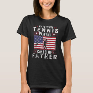 Mens Mein Lieblings-Tennisspieler nennt mich Vater T-Shirt