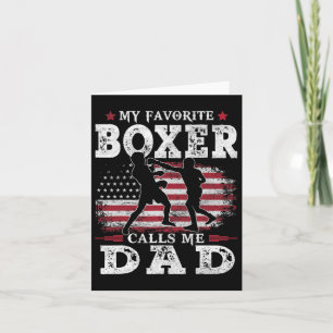 Mens mein Lieblingsboxer nennt mich Vater Usa Flag Karte