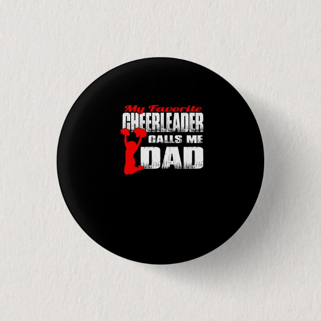 Mens Meine Lieblings-Cheerleader nennt mich Vater  Button (Vorderseite)