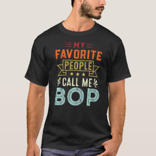 Mens meine Lieblings-Leute nennen mich Bop Retro V T-Shirt