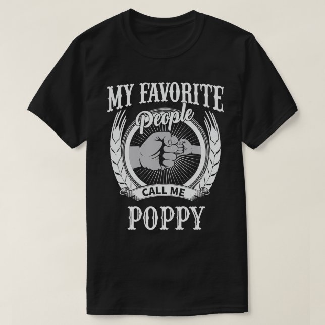 Mens meine Lieblings-Leute nennen mich Mohnopfer T-Shirt (Design vorne)