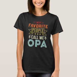 Mens Meine Lieblings-Leute nennen mich Opa Retro V T-Shirt