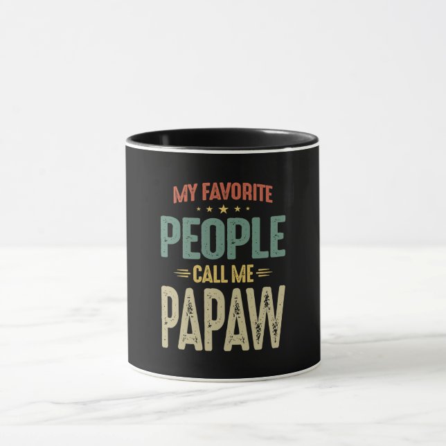 Mens Meine Lieblings-Leute nennen mich Papaw-Gesch Tasse (Zentrum)
