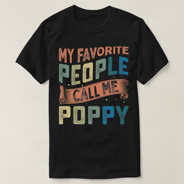 Mens meine Lieblingsmenschen nennen mich Mohn Opa  T-Shirt (Design vorne)