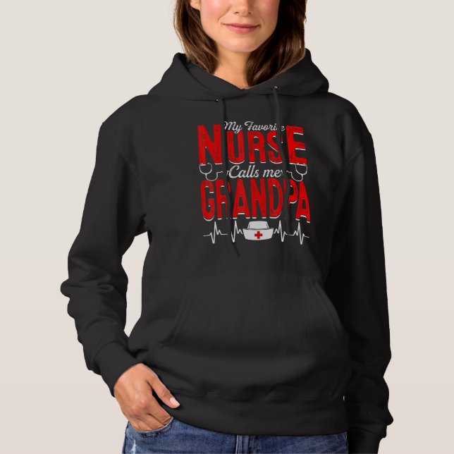 Mens meine Lieblingsnahrung nennt mich Opa Nursing Hoodie (Vorderseite)