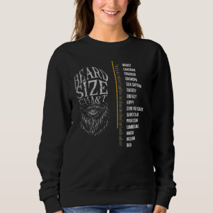 Mens Mens Beard Measurement Chart Beard Length Fun Sweatshirt