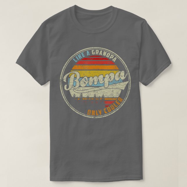 Mens Mens BOMPA wie ein Opa, der NUR COOLER PAPA d T-Shirt (Design vorne)