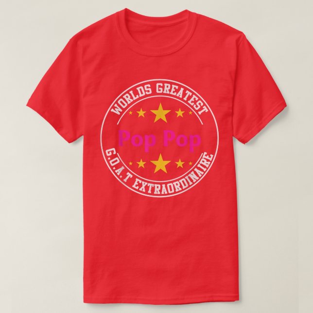 Mens Men's Funny Worlds Greatest Pop  Grandfather  T-Shirt (Design vorne)