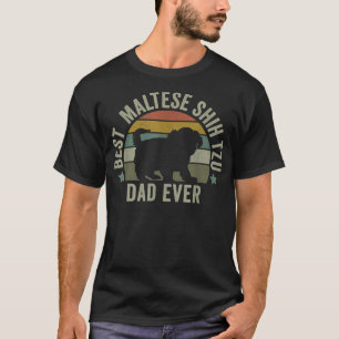 Mens Mens Maltese Shih Tzu Vater Dog , Funny Vathe T-Shirt