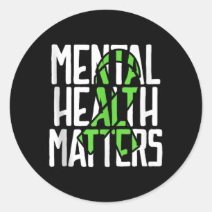 Mens Mental Health Kämpfe Stigma Mental Health Awa Runder Aufkleber
