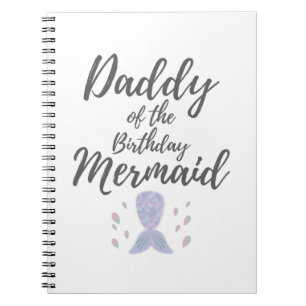 Mens Merdad Birthday Party Mermaid Daddy Gift Notizblock