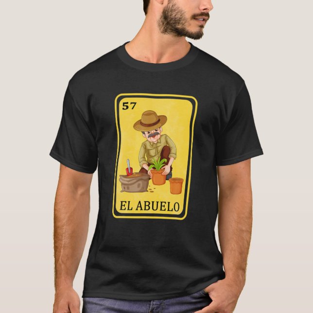 Mens Mexican Opa Pater Vater Spanish Lottery Bi T-Shirt (Vorderseite)