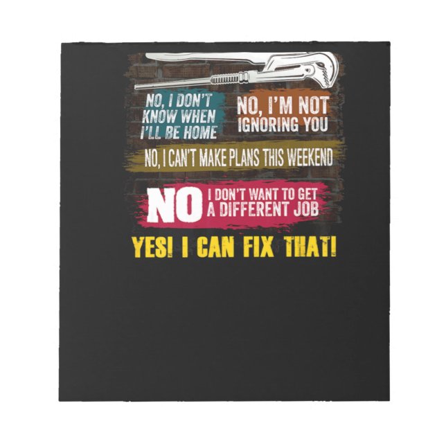 Mens Millwright Novelty Gift T - Shirt für Vater Notizblock (Vorderseite)