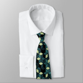 Men's Modern Hexagon Cube Neck Tie Krawatte