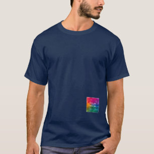 Mens Modern Side Print Add Image Logo T-Shirt