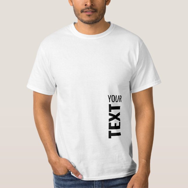 Mens Modern T - Shirt Benutzerdefiniert Hinzufügen (Vorderseite)