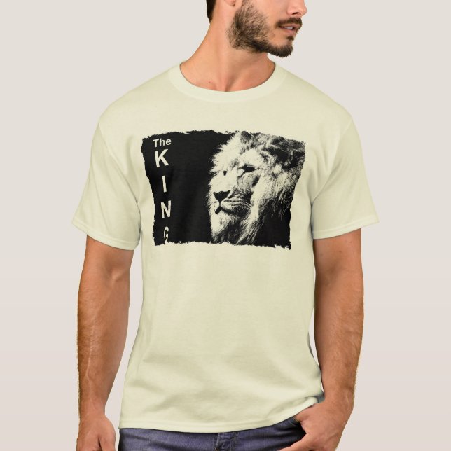 Mens Modern Tee Shirts Lion Face Template (Vorderseite)