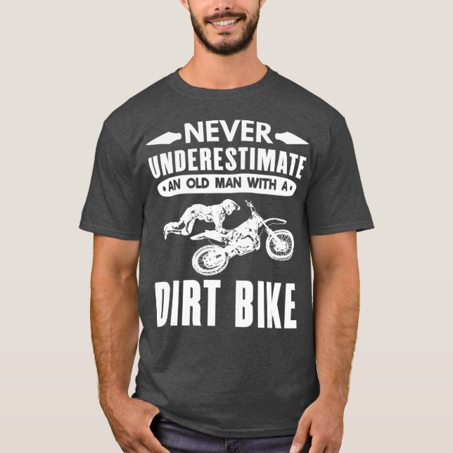 Mens Motocross unterschätzt nie eine alte Schuld T-Shirt (Vorderseite)