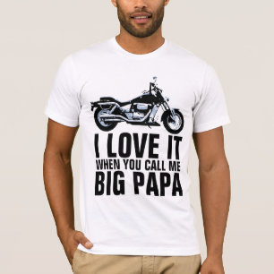 MENS MOTOCYCLE GRAND PAPA AMUSANT T-SHIRTS