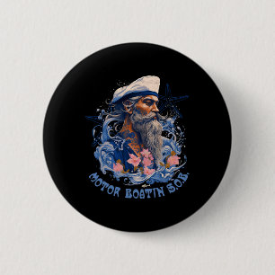 Mens Motor Boatin Funny Pontoon Bootsfahrt See Mot Button