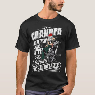 Mens Motorrad Großvater der Mensch Der Mythos des T-Shirt