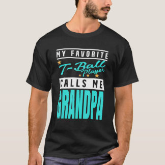 Mens My Favorite Ball Player Calls Me Grandpa 1 T-Shirt