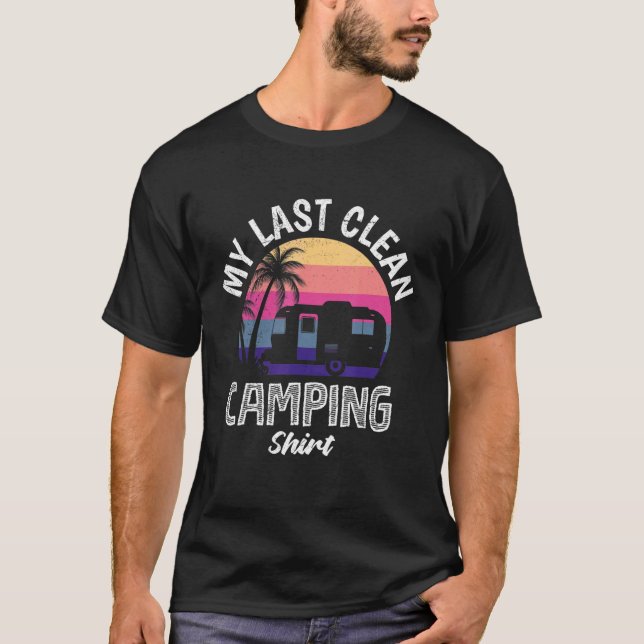 Mens My Last Clean Camping T-Shirt (Vorderseite)