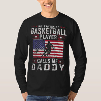 Mens My Lieblings-Basketball-Spieler ruft mich Dad T-Shirt