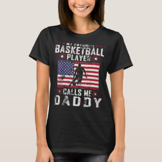 Mens My Lieblings-Basketball-Spieler ruft mich Dad T-Shirt