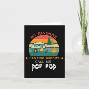 Mens My Lieblings Camping Buddies nennen mich Pop  Karte