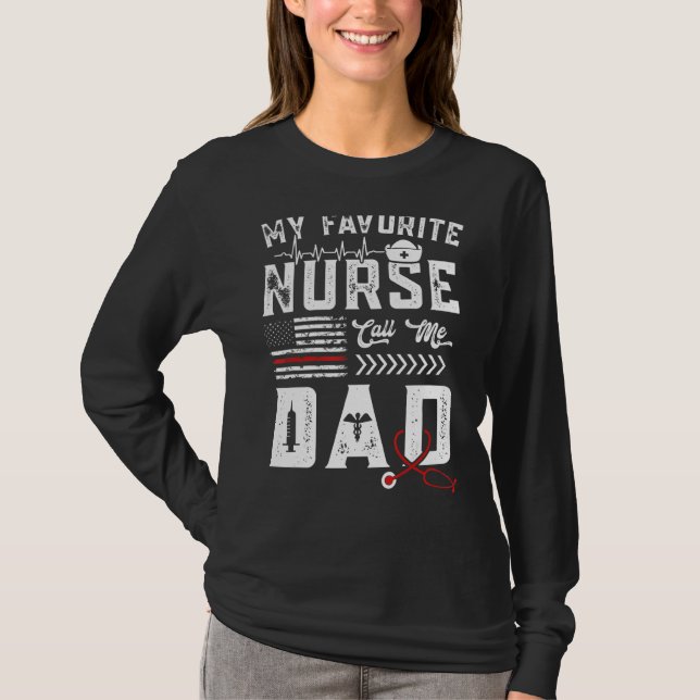 Mens My Lieblings-Krankenschwester nennt mich Vate T-Shirt (Vorderseite)