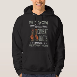 Mens my Son Wears Kampfstiefel Proud militärische Hoodie