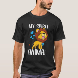 Mens My Spirit Animal Lion I Liebe Vater Herzchen  T-Shirt