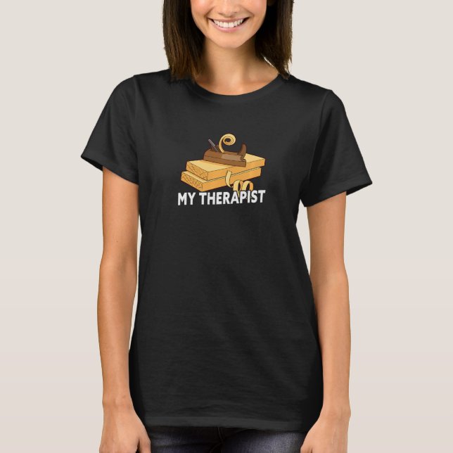 Mens My Therapeutic Woodworking Woodworker Carpent T-Shirt (Vorderseite)