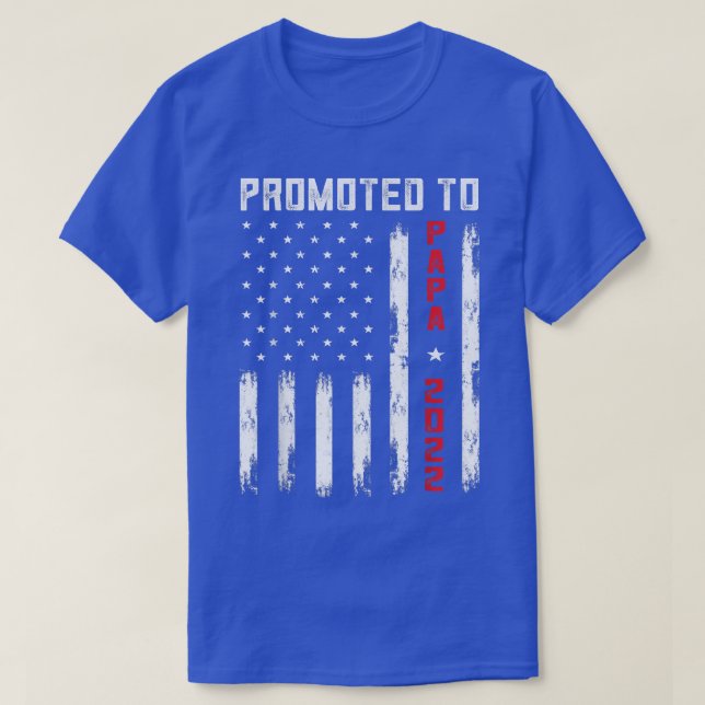 Mens nach Papa befördert, amerikanische Flaggensch T-Shirt (Design vorne)