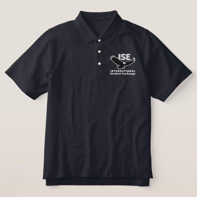 Men's Navy ISE Polo Shirt (Design Vorderseite)