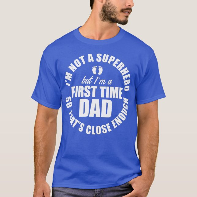 Mens neuer erster Vater zum Helden Daddy T-Shirt (Vorderseite)