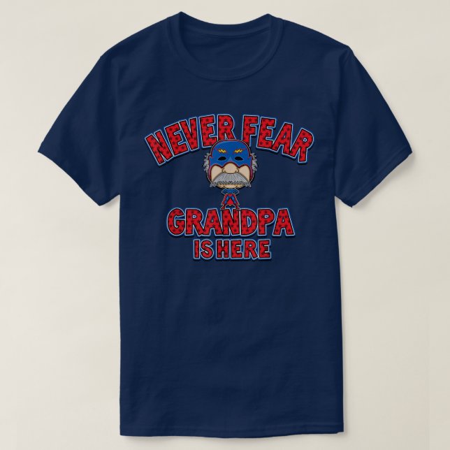 Mens Never Fear Großvater ist hier glücklicher Vat T-Shirt (Design vorne)