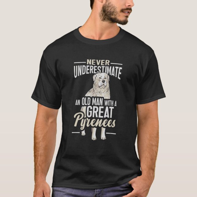 Mens Never Underestimante An Old Man With A Great  T-Shirt (Vorderseite)