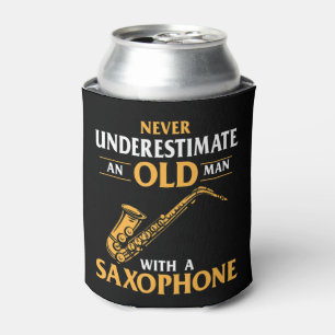 Mens Never Underestimate An Old Man With A Saxopho Dosenkühler
