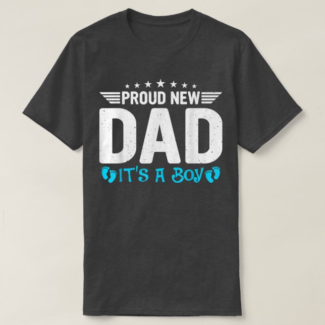 Mens New Dad Gender Reveal Party stolz New Dad It' T-Shirt (Design vorne)
