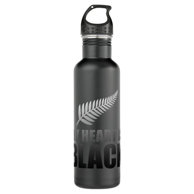 Mens New Zealand Designed Rugby for Rugby Vaters Edelstahlflasche (Vorderseite)
