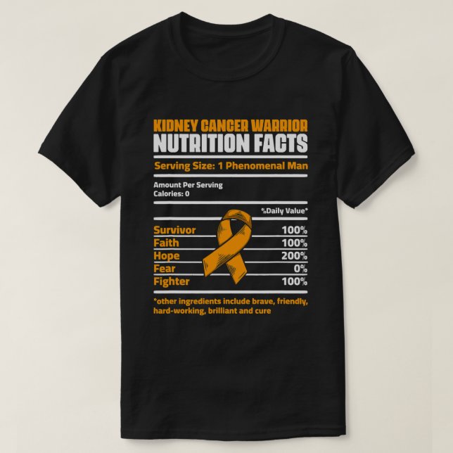 Mens Niere Krebs Krieger Mann Unterstützung Band K T-Shirt (Design vorne)