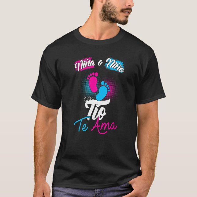Mens Niña O Niño Tu Tio Te Ama Revelación De Gene T-Shirt (Vorderseite)
